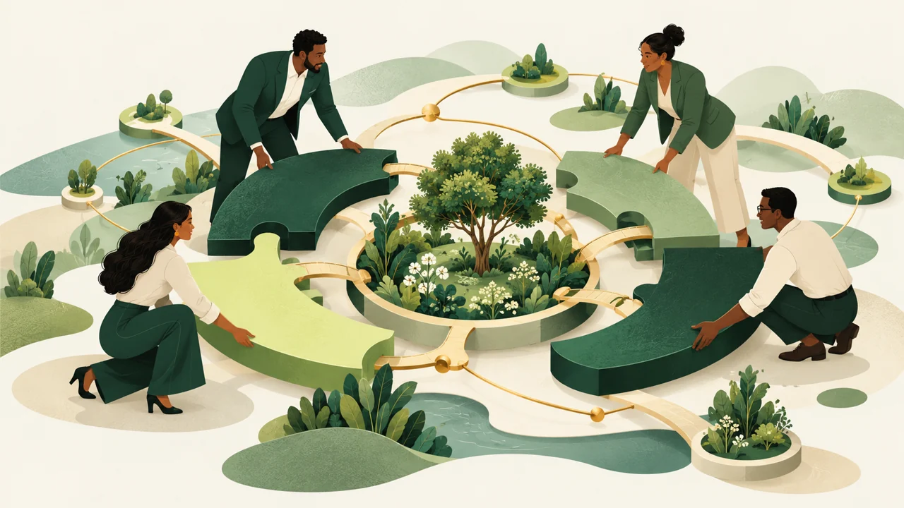 Organisations combining complementary strengths in a shared ecosystem